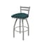 Holland Bar Stool Co 30" Low Back Swivel Bar Stool, Nickel Finish, Graph Tidal Seat 41130AN022 - alternate 1